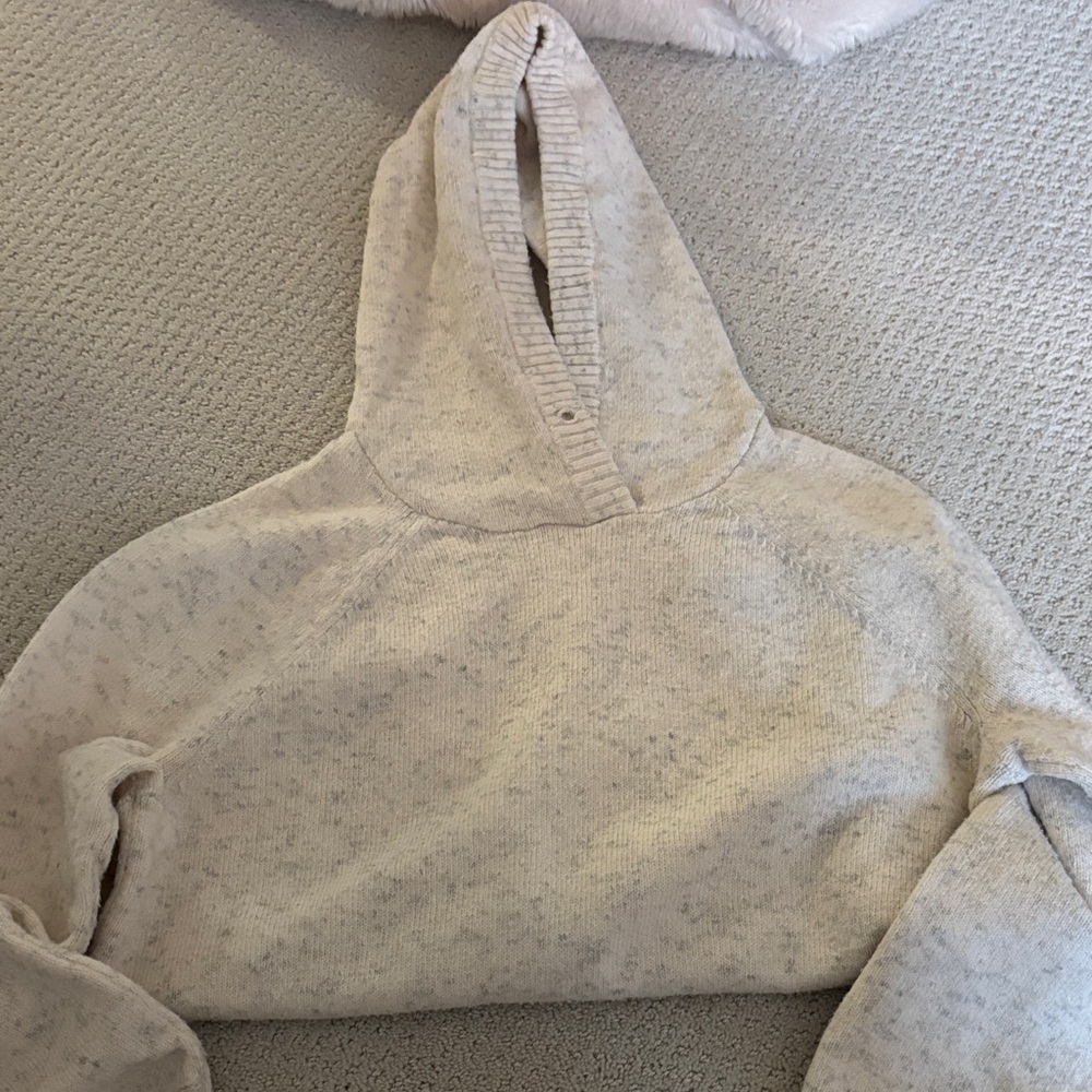 LOFT Cream Hooded Sweatshirt